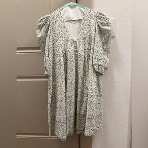 Floral Puff Sleeve Mini Dress